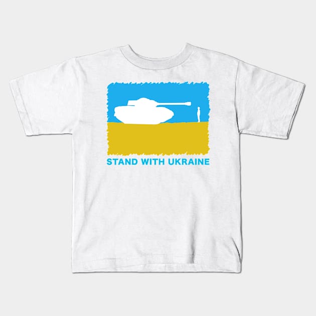 Stand With Ukraine Kids T-Shirt by Top Viral Creations